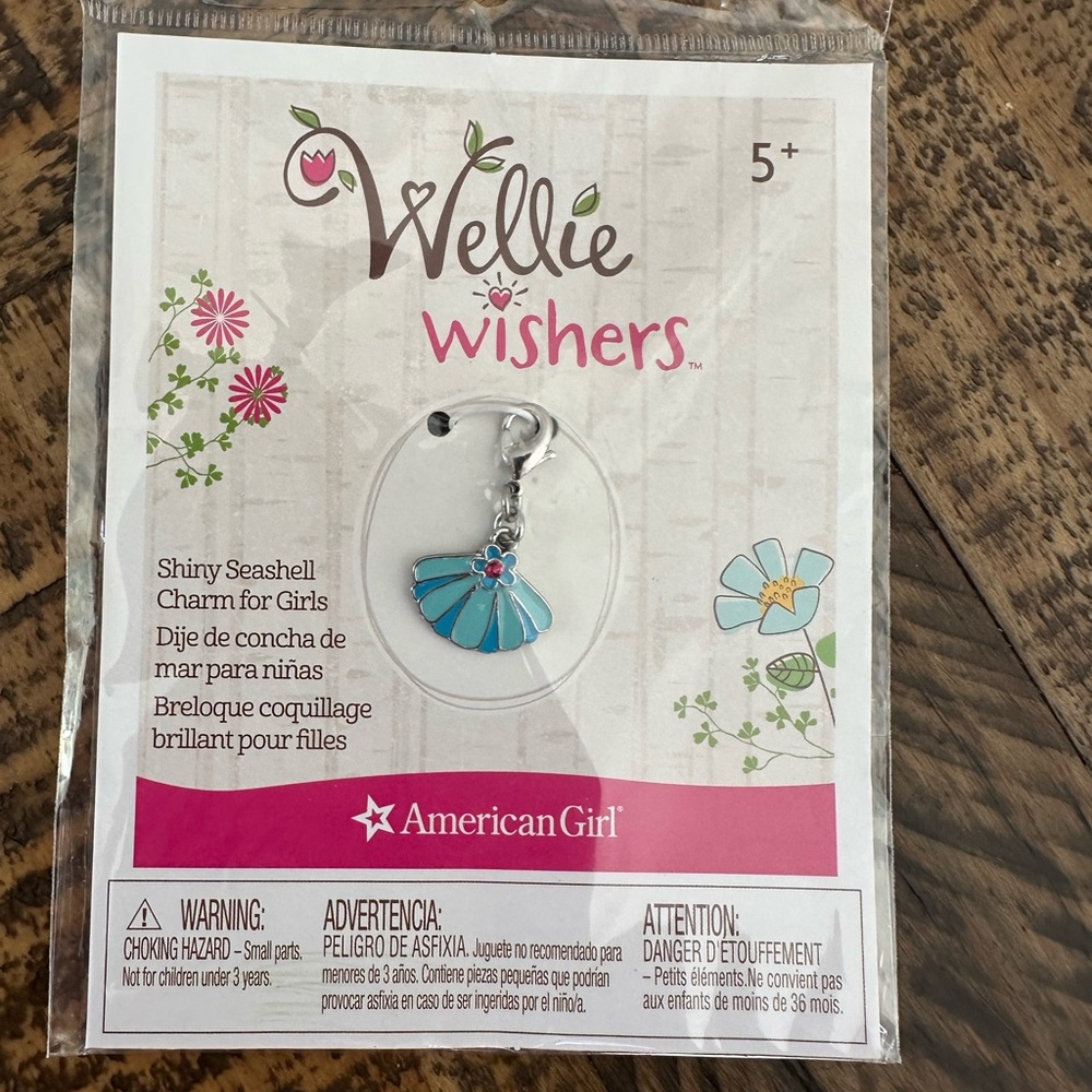 American Girl Wellie Wishers Blue Seashell Charm